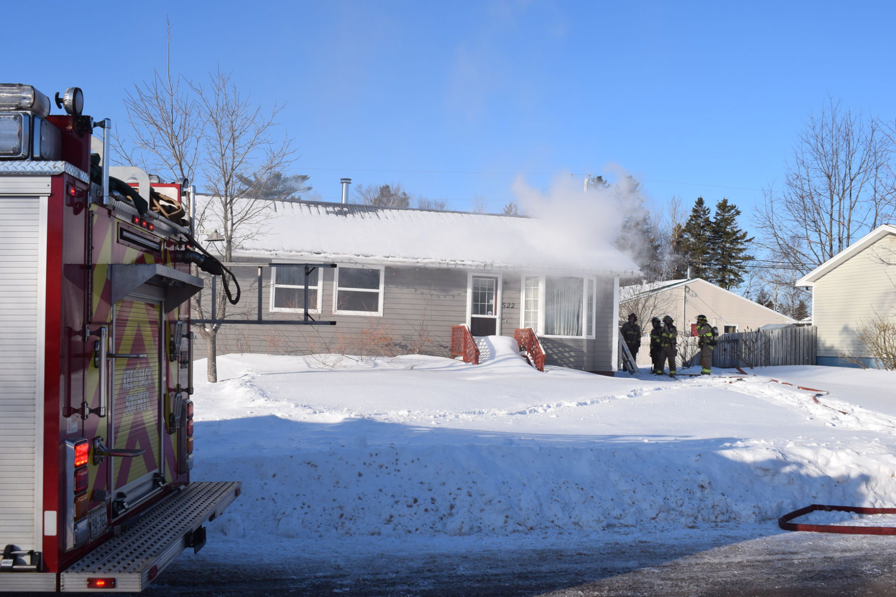 No one injured in fire believed to have started in the attic of a Montague home